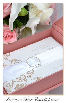 Silk Wedding Invitation Box Embellishments