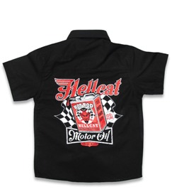 Motor Oil rockabilly kid's work shirt