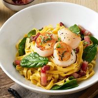 Tuscan Scallop Fettuccine